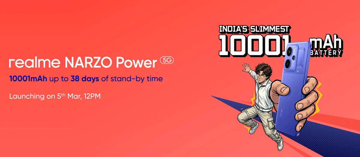 realme Narzo Power 5G sẽ ra mắt vào ngày 5/3