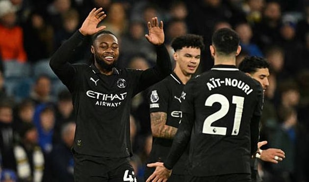 Antoine Semenyo ghi bàn duy nhất giúp Manchester City giành chiến thắng sát nút trước Leeds United.