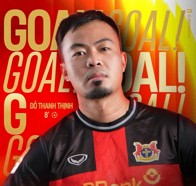 Thanh Thịnh ghi siêu phẩm mở tỷ số cho Ninh Bình.