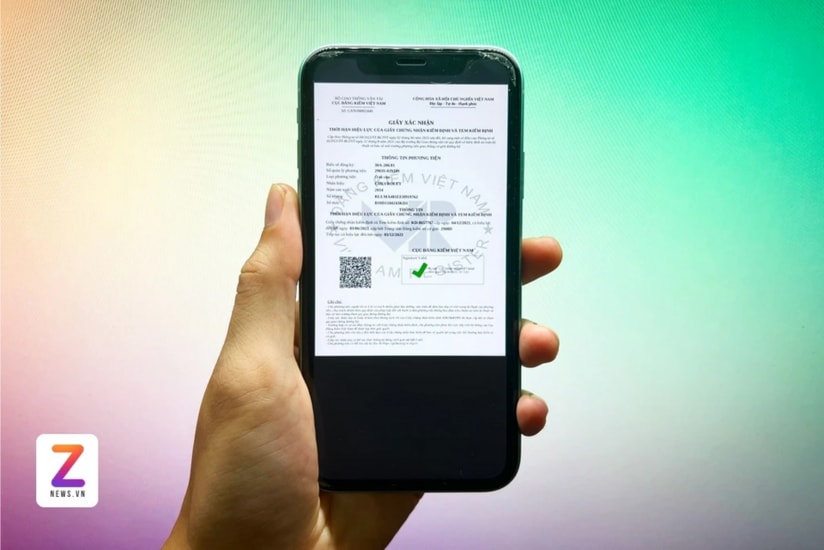 Giấy đăng kiểm điện tử tích hợp mã QR