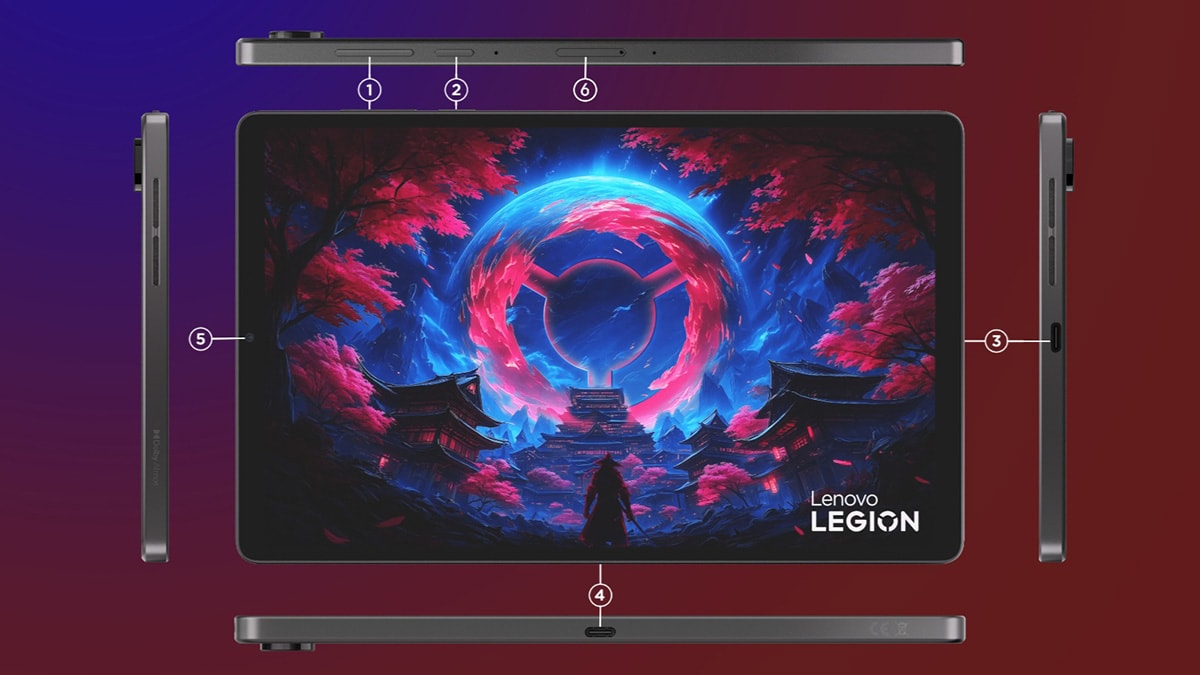 Chi tiết các cổng kết nối USB-C trên Lenovo Legion Tab Gen 5
