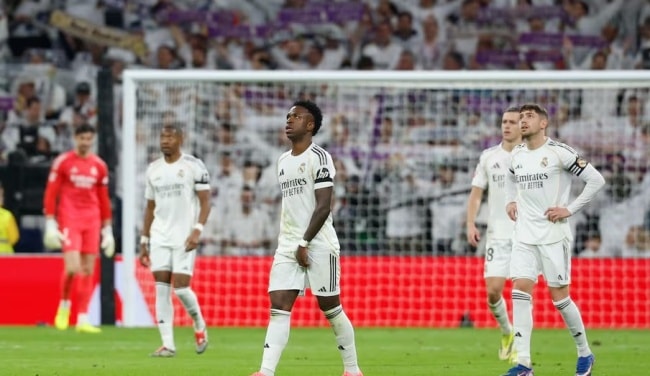 Vinicius đơn độc trên hàng công của Real Madrid trong trận gặp Getafe.