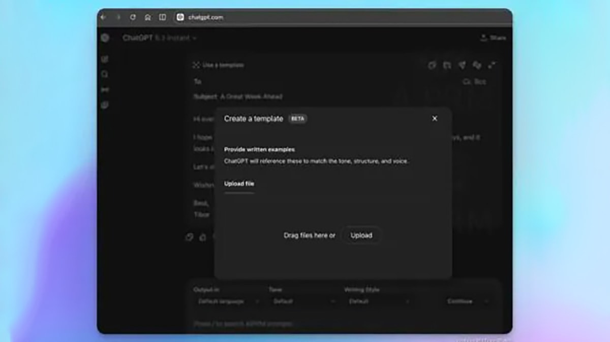 Giao diện tính năng mới trên ChatGPT