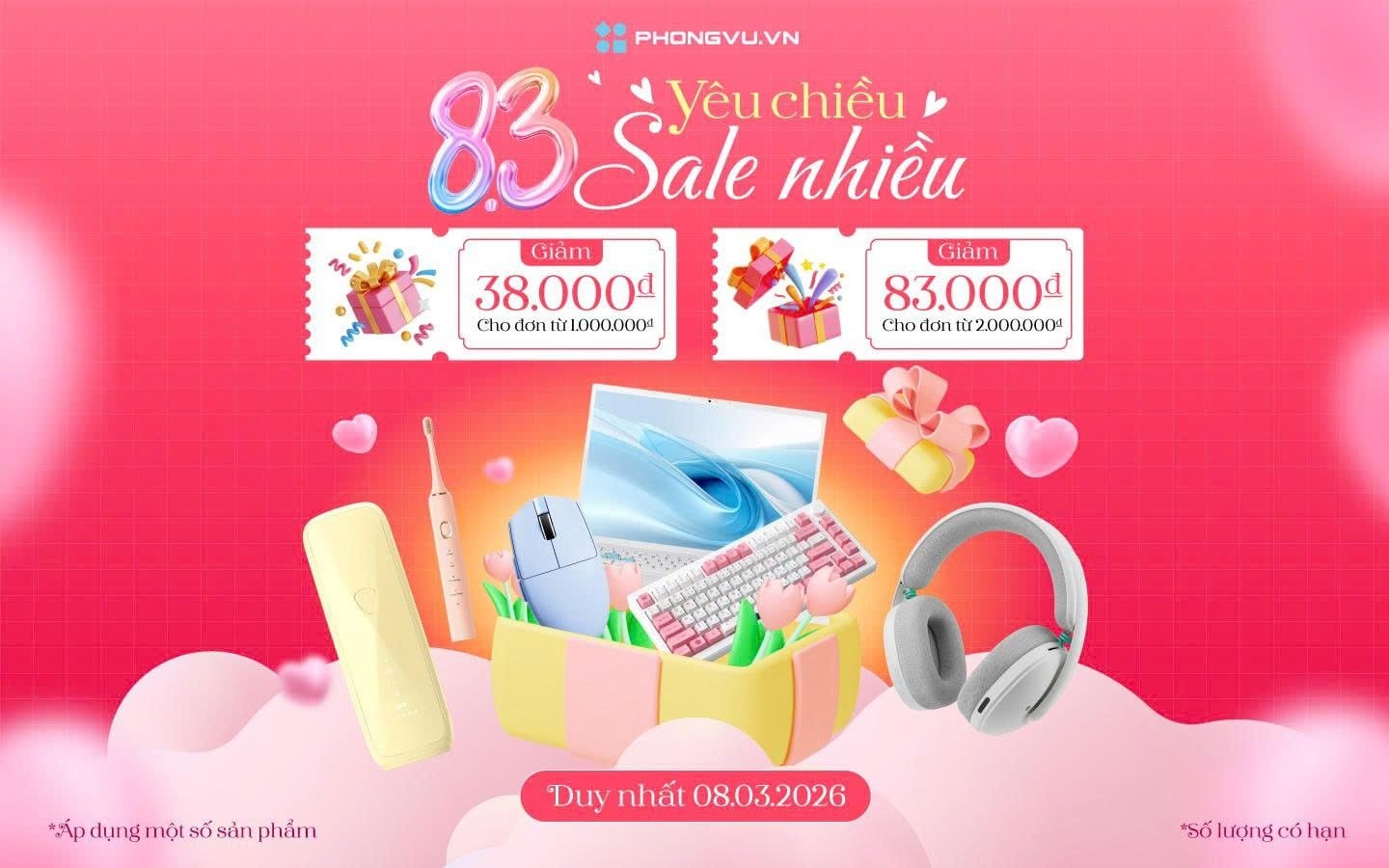 Chương trình khuyến mãi mừng ngày Quốc tế Phụ nữ 8/3 tại Phong Vũ