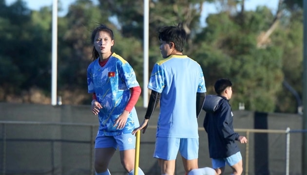 Đội tuyển nữ Việt Nam sẵn sàng cho cuộc đấu Đài Loan.