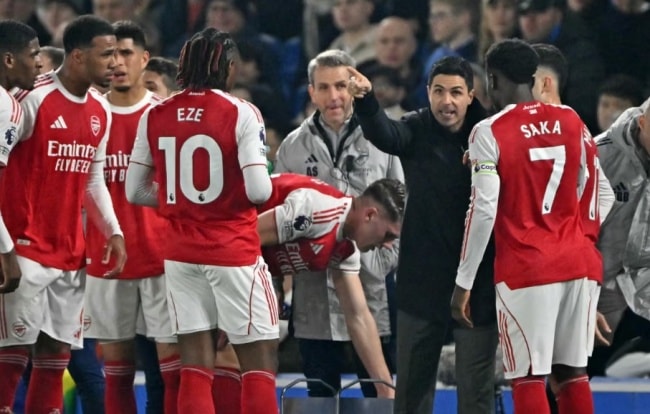 Các cầu thủ Arsenal trong buổi tập chuẩn bị cho trận đấu tại FA Cup.