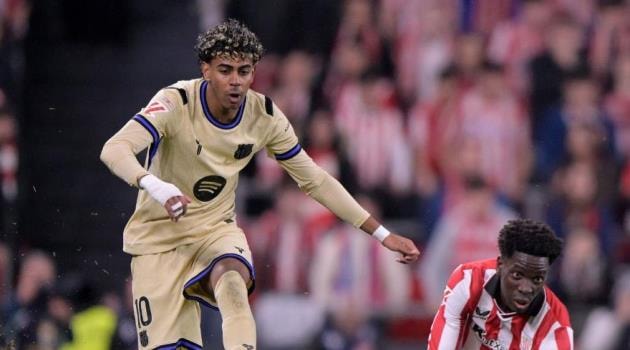 Lamine Yamal ăn mừng bàn thắng duy nhất giúp Barca giành 3 điểm.