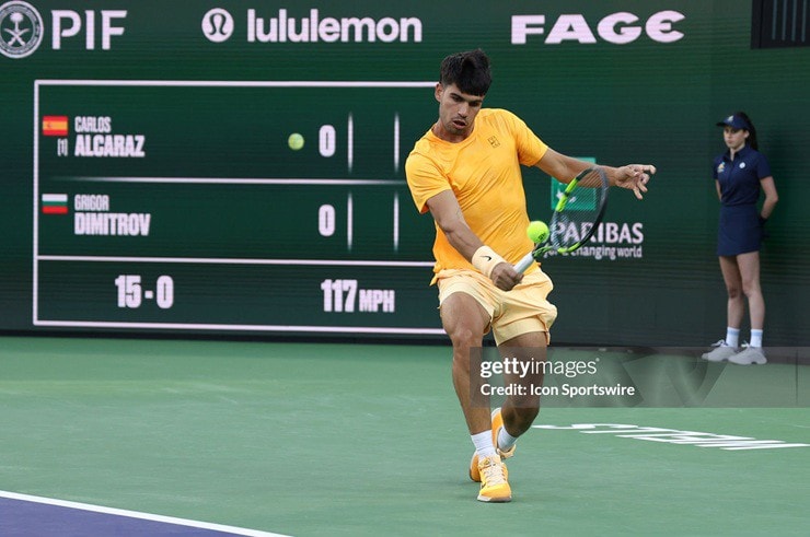 Alcaraz dứt điểm đầy tự tin trước Dimitrov tại Indian Wells