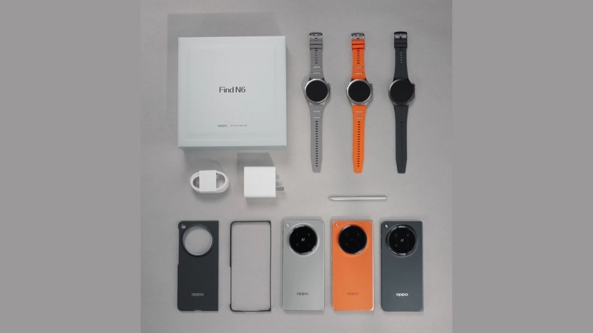 Bộ phụ kiện đi kèm bên trong hộp OPPO Find N6 bao gồm sạc 80W và ốp aramid