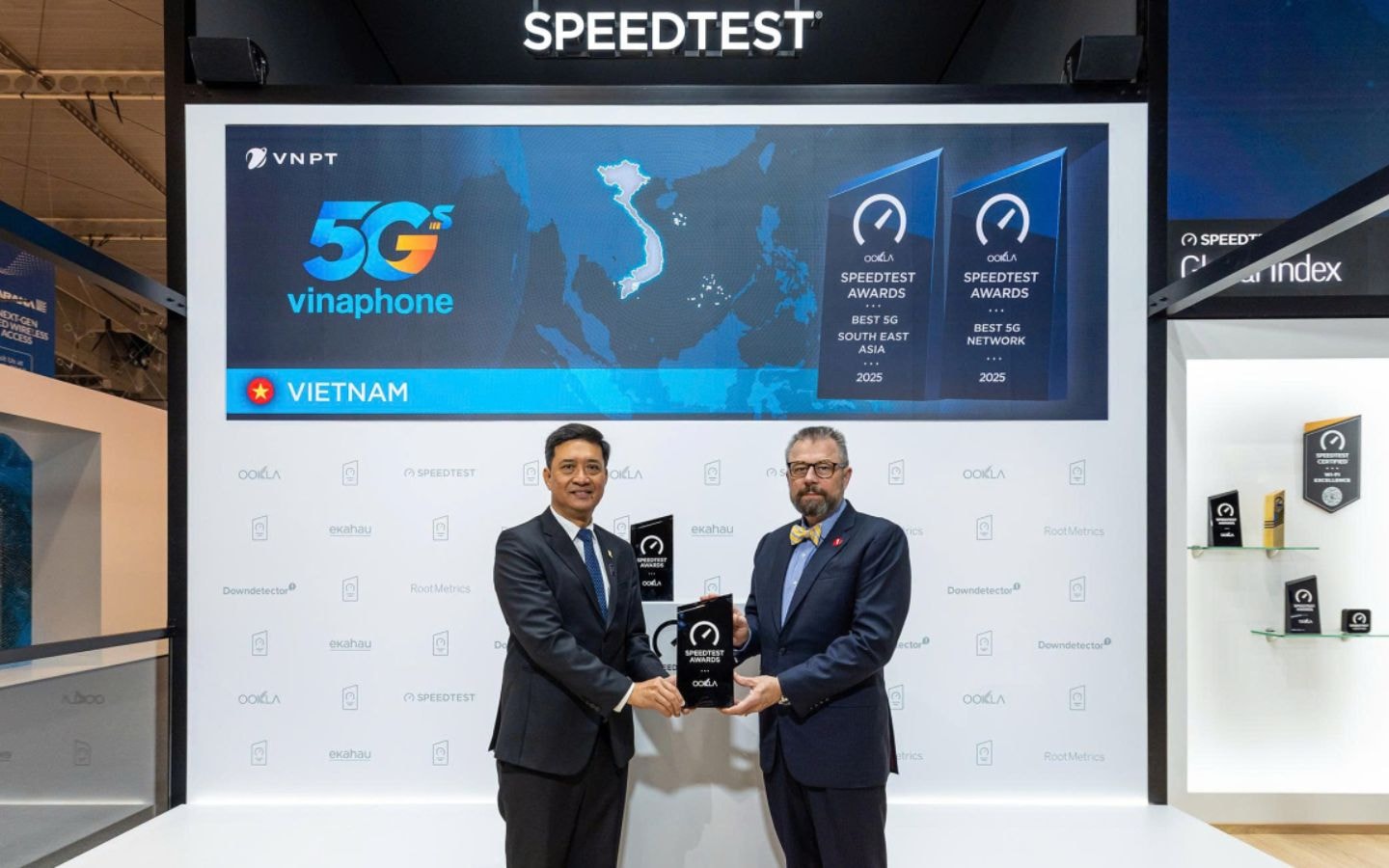 VinaPhone nhận giải mạng 5G tốt nhất Đông Nam Á từ Ookla tại triển lãm MWC 2026
