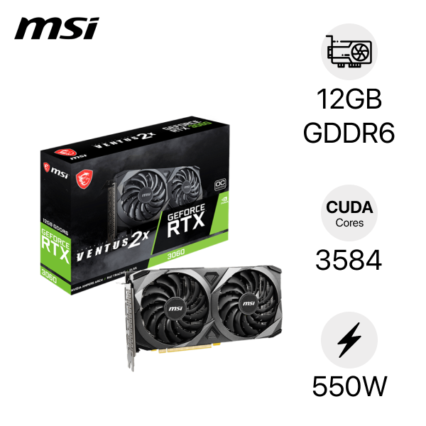 VGA MSI GeForce RTX 3060 VENTUS 2X 12G OC