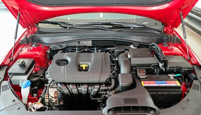 Động cơ trên KIA K5 được tối ưu cho cả hiệu suất và khả năng tiết kiệm nhiên liệu.