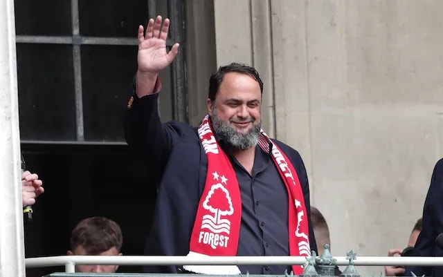 Chân dung Evangelos Marinakis, chủ sở hữu của câu lạc bộ Nottingham Forest.