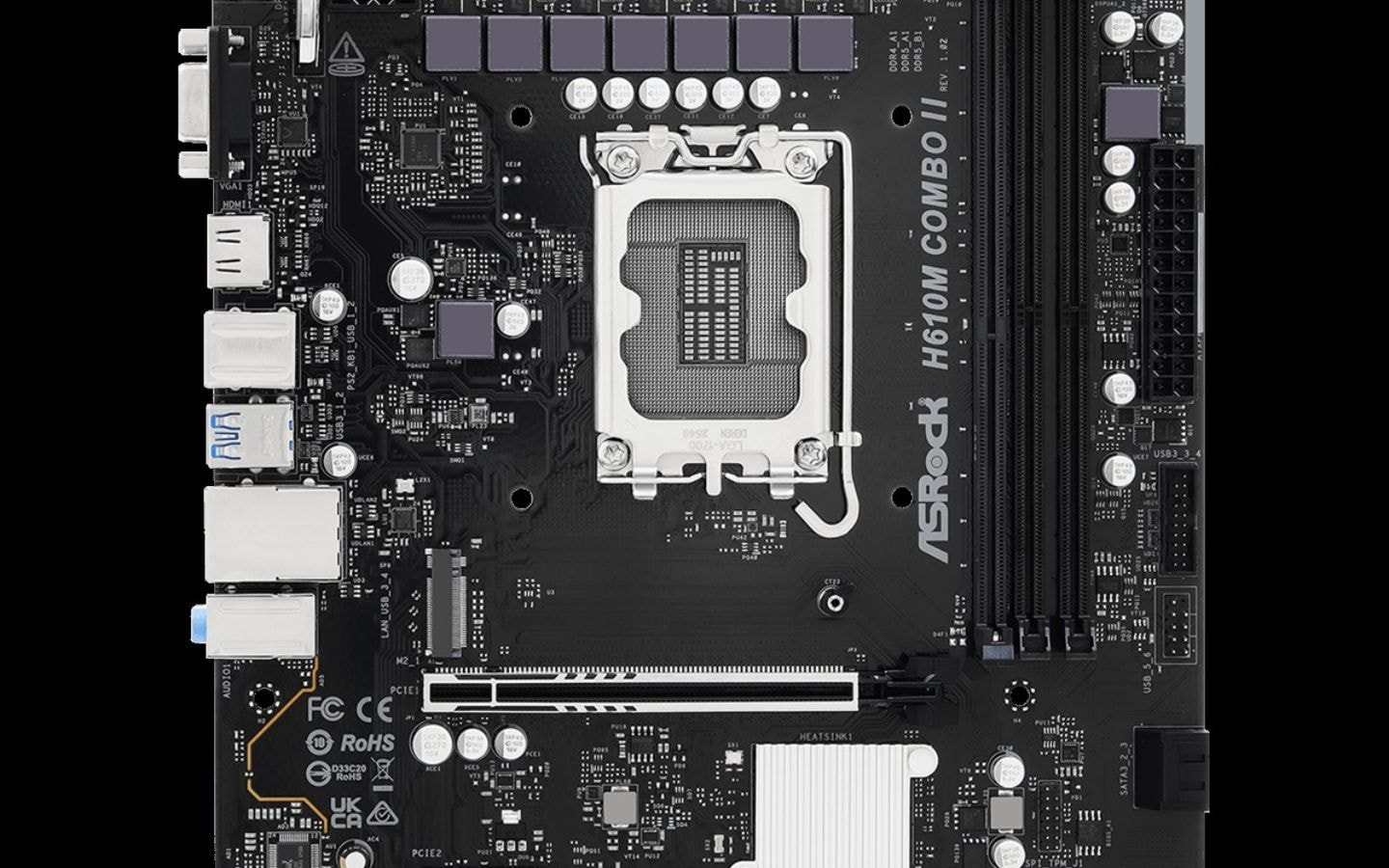 Thiết kế khe cắm DIMM kết hợp cho phép người dùng lắp đặt DIMM DDR4 hoặc DDR5