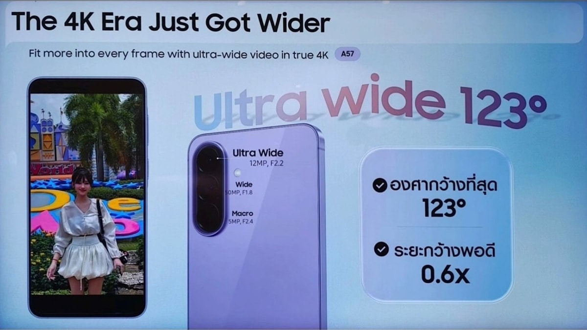 Thông tin camera Galaxy A57