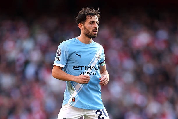 Tiền vệ Bernardo Silva trong màu áo Manchester City