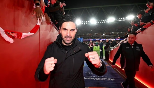 Arsenal của Arteta tiến vào tứ kết Champions League.