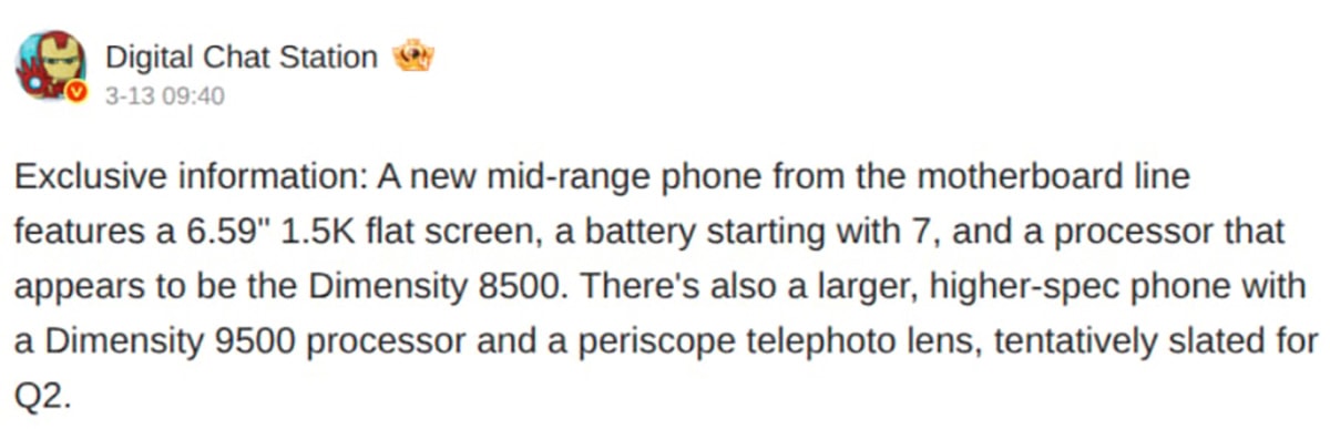 Leaker DCS chia sẻ thông tin về hai điện thoại Xiaomi mới đang phát triển