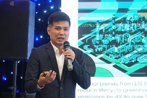 Ông Gabriel Ho, Cố vấn kỹ thuật của Trung tâm Toàn cầu về Nhiên liệu Xanh phát biểu về xăng E10