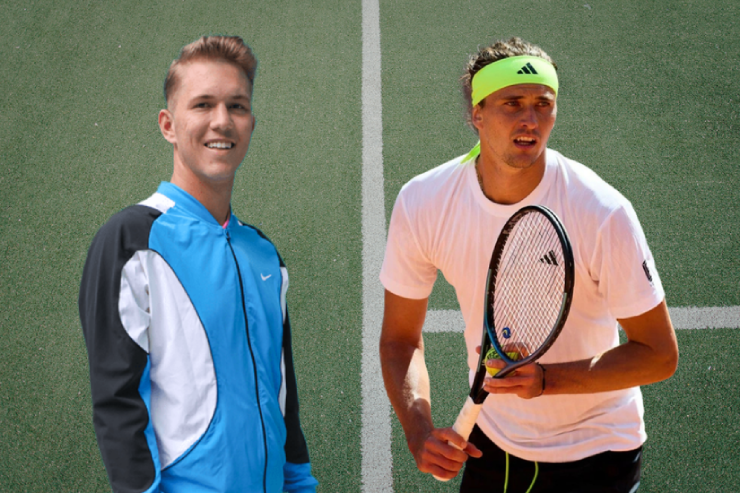 Zverev (bên phải) đang có phong độ rất tốt, vì thế Damm (bên trái) rất khó tạo bất ngờ