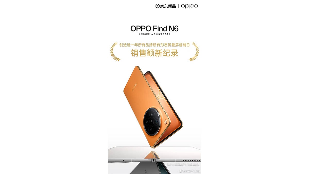 OPPO Find N6 đạt doanh số bán hàng kỷ lục trong ngày đầu ra mắt