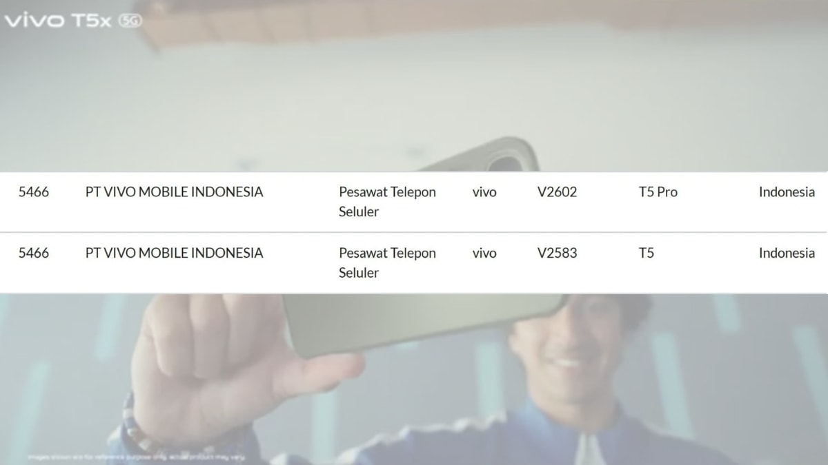 Bộ đôi vivo T5 và vivo T5 Pro đã chính thức xuất hiện trên nền tảng chứng nhận SDPPI của Indonesia
