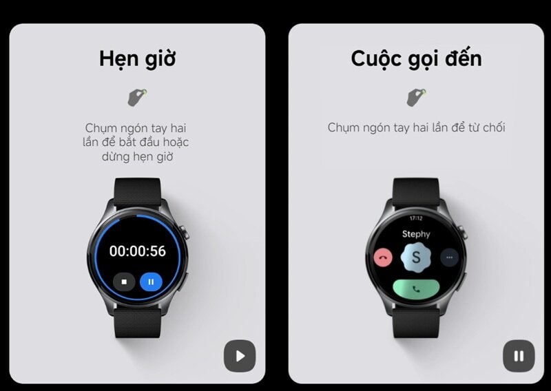 Tính năng nhận diện cử chỉ thông minh trên Xiaomi Watch 5 qua cảm biến EMG