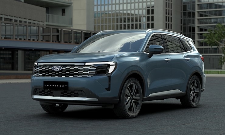 Thiết kế đầu xe Ford Territory 2026 với cụm đèn LED đặc trưng