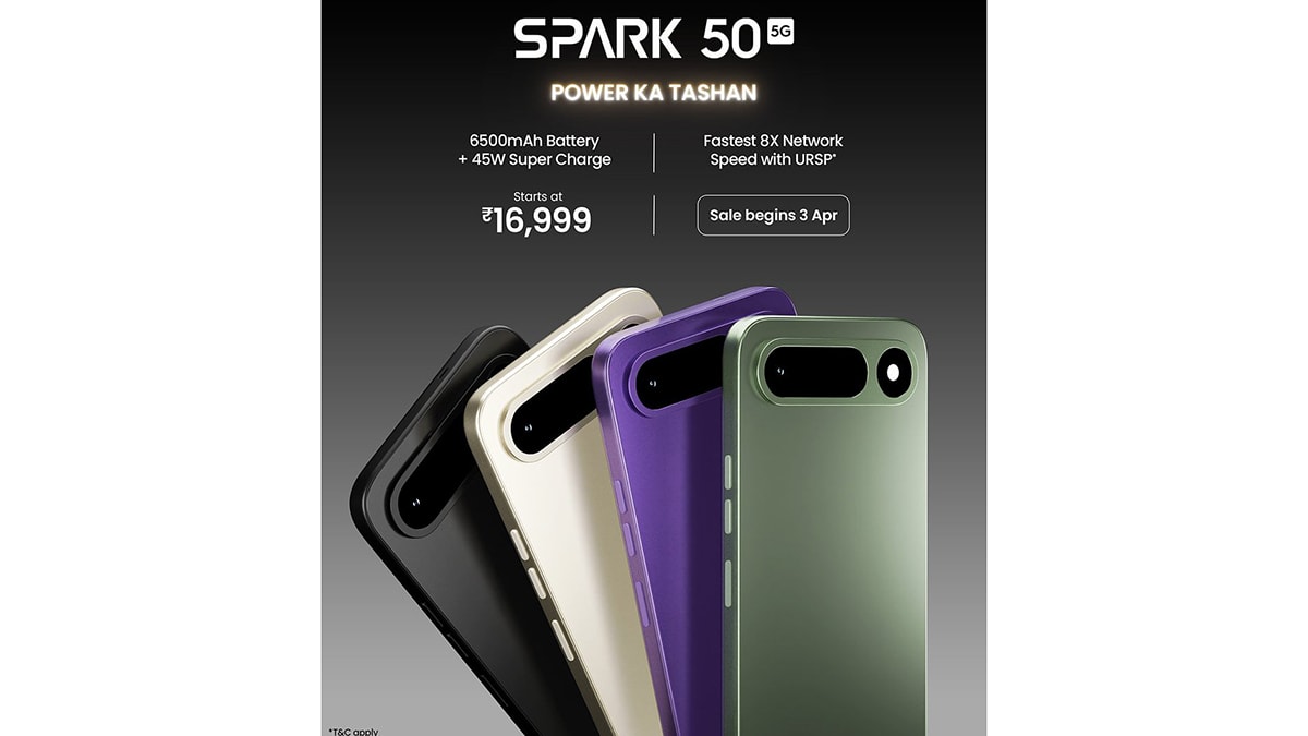 Thiết kế mặt lưng của Tecno Spark 50 5G với cụm camera 50MP