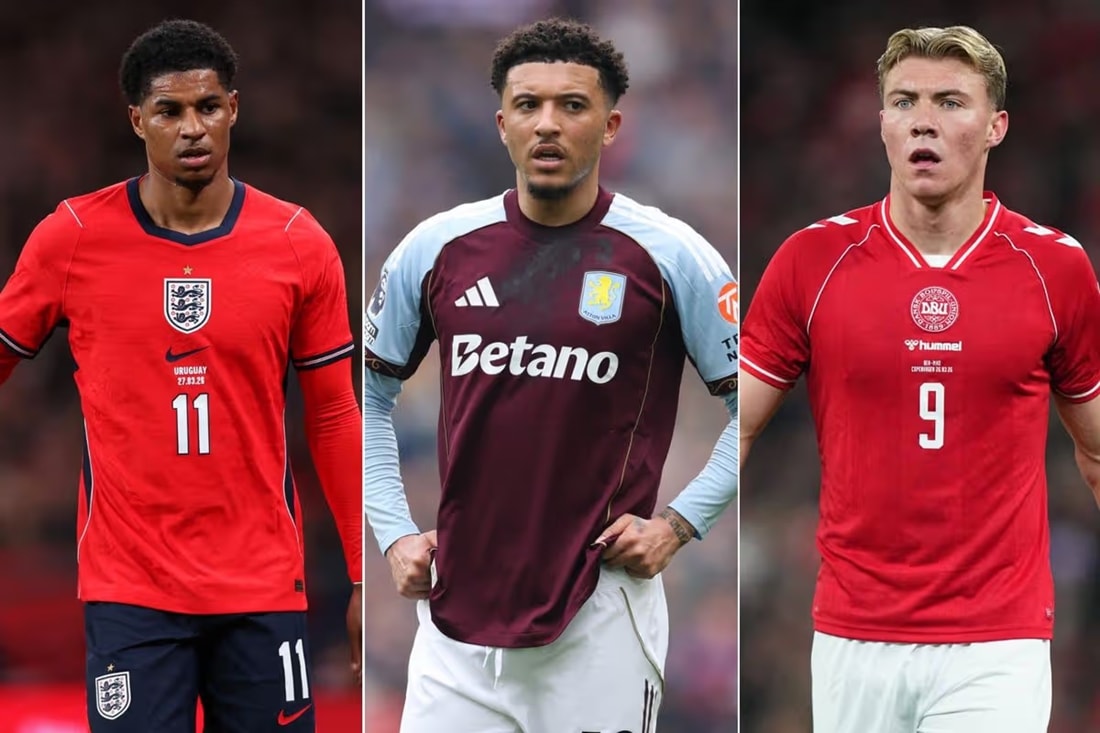 Marcus Rashford, Jadon Sancho và Rasmus Hojlund đang thi đấu dưới dạng cho mượn.