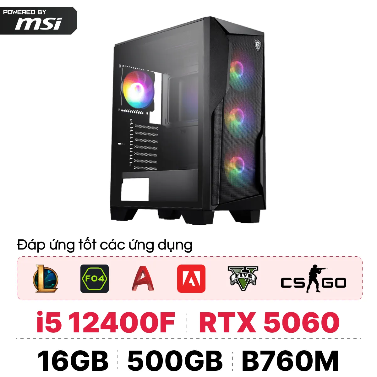 Mẫu PC Gaming MSI trang bị card đồ họa RTX thế hệ mới