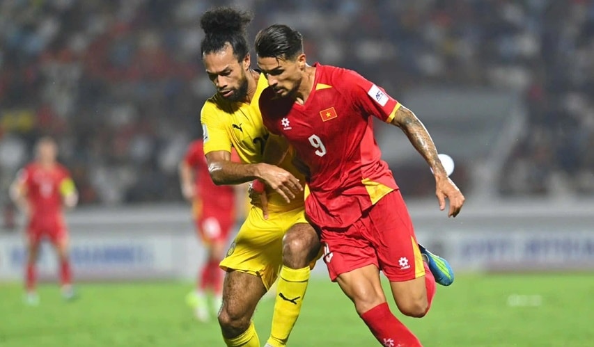 Đội tuyển Việt Nam ăn mừng chiến thắng thuyết phục trước Malaysia tại vòng loại Asian Cup 2027.