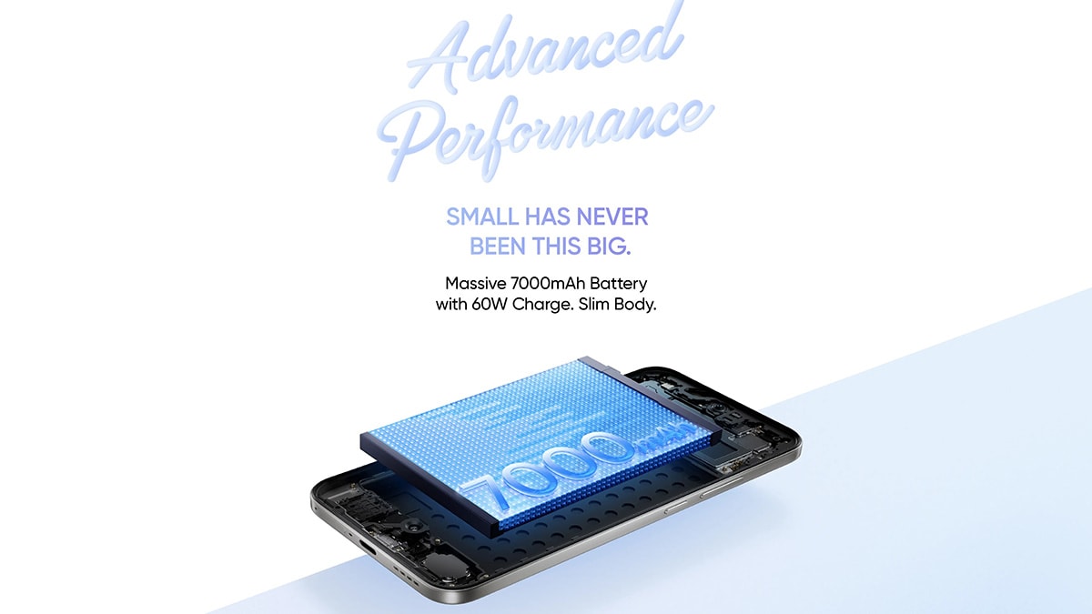 Viên pin dung lượng 7000 mAh của realme 16 5G