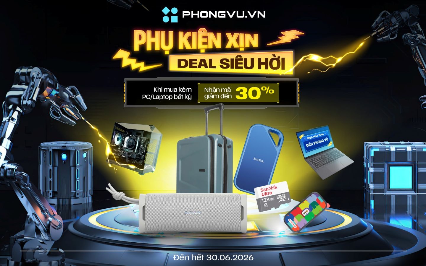 Chương trình ưu đãi phụ kiện tại Phong Vũ khi mua PC và laptop