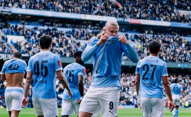 Haaland đã có trận đấu chói sáng trong chiến thắng 4-0 của Man City trước Liverpool.