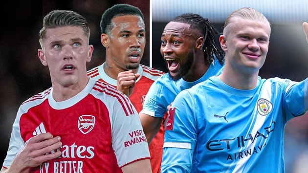 Arsenal sa sút trong bối cảnh Man City đang thể hiện sức mạnh
