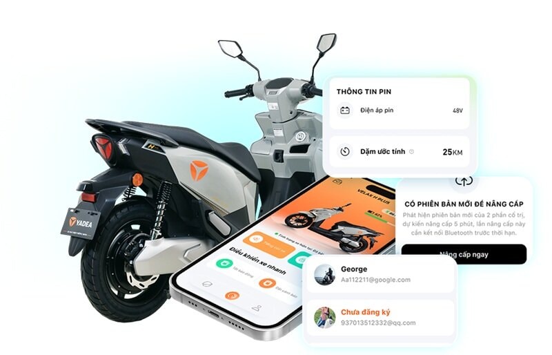 Tính năng thông minh trên xe máy điện Yadea