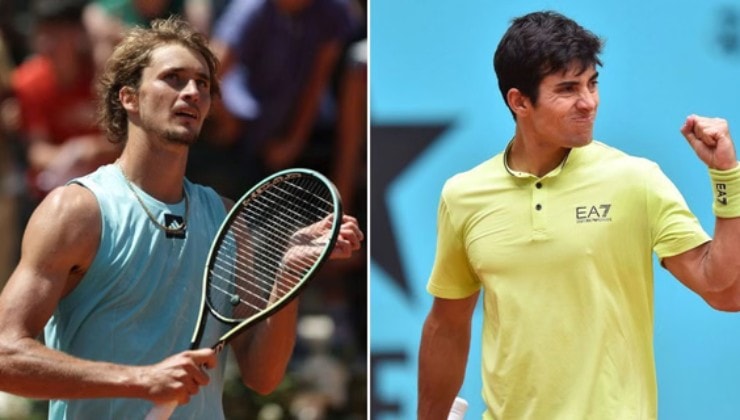Trận đấu giữa Alexander Zverev và Cristian Garin tại vòng 2 Monte Carlo Masters.
