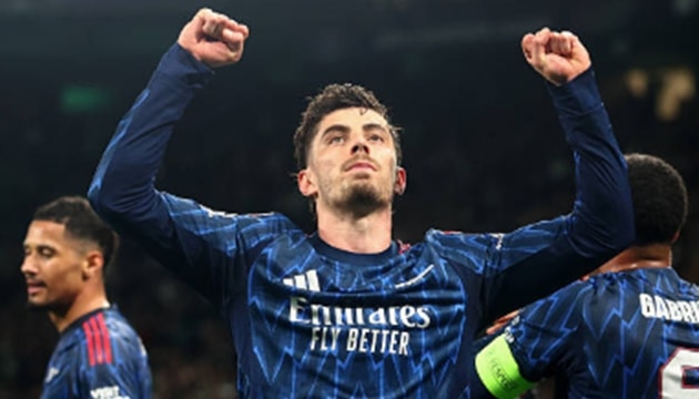 Kai Havertz ăn mừng bàn thắng quý giá ở phút bù giờ
