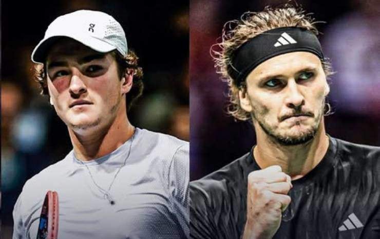 Zverev (bên phải) sẽ không dễ để thắng Fonseca (bên trái)