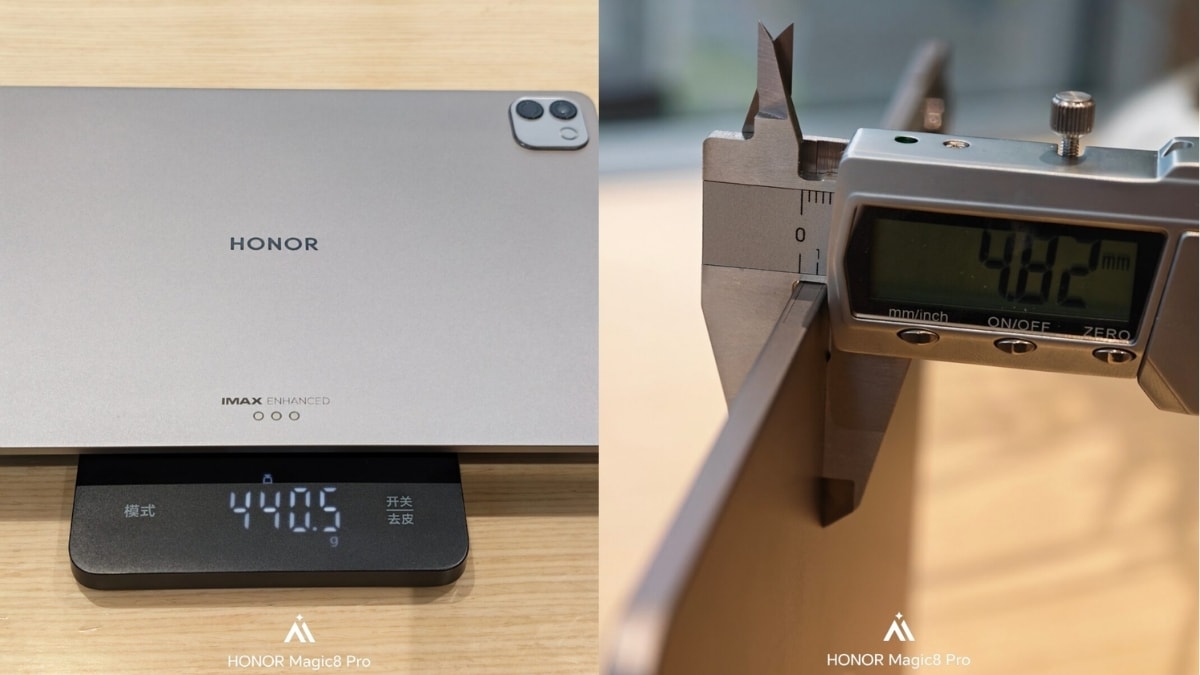 Cận cảnh độ mỏng 4.8 mm của HONOR MagicPad 3 Pro 12.3 inch