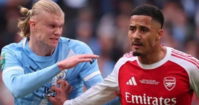 Arsenal đua tranh chức vô địch với Man City.