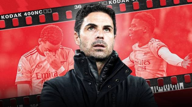 Arteta chịu sức ép cực lớn khi Arsenal bộc lộ dấu hiệu sa sút.