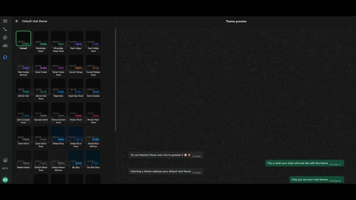 Bản cập nhật dự kiến mang đến 49 chủ đề trò chuyện khác nhau cho người dùng WhatsApp Web