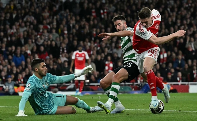 Viktor Gyokeres thi đấu mờ nhạt trong màu áo Arsenal tại Champions League
