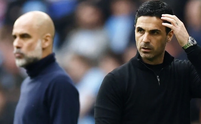 Arteta đang đối mặt với áp lực lớn trước cuộc đại chiến với Man City.