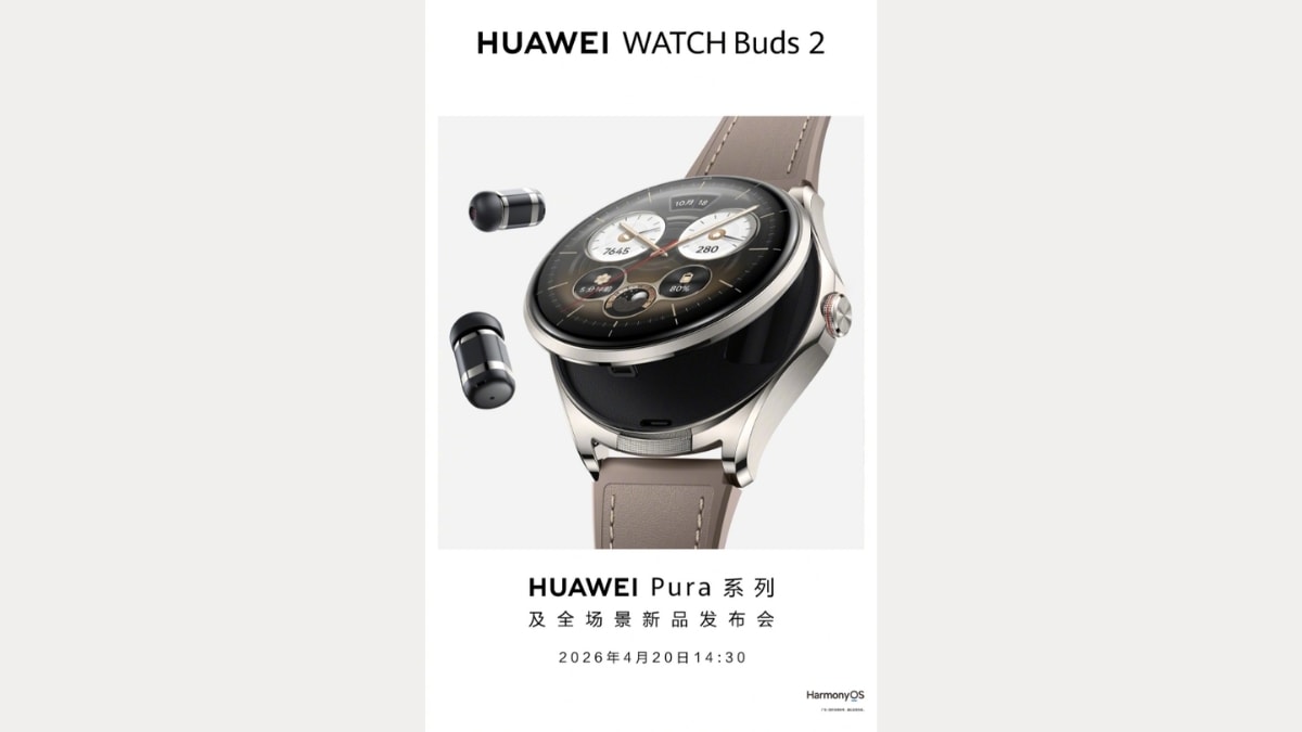 Poster xác nhận ngày ra mắt Huawei Watch Buds 2 vào ngày 20 tháng 4