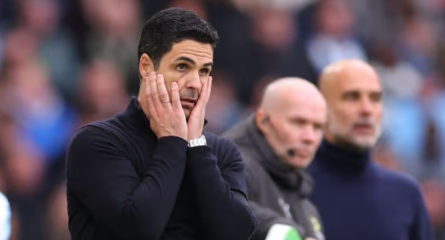 Arsenal của Arteta nguy cơ để Man City lật đổ.