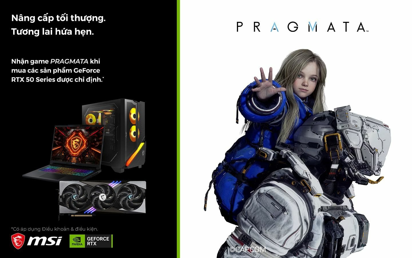 Chương trình khuyến mãi tặng game Pragmata khi mua laptop MSI RTX 50 Series