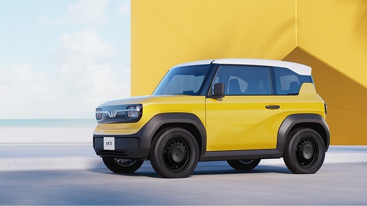 Ngoại thất xe VinFast VF 3 với thiết kế vuông vức năng động